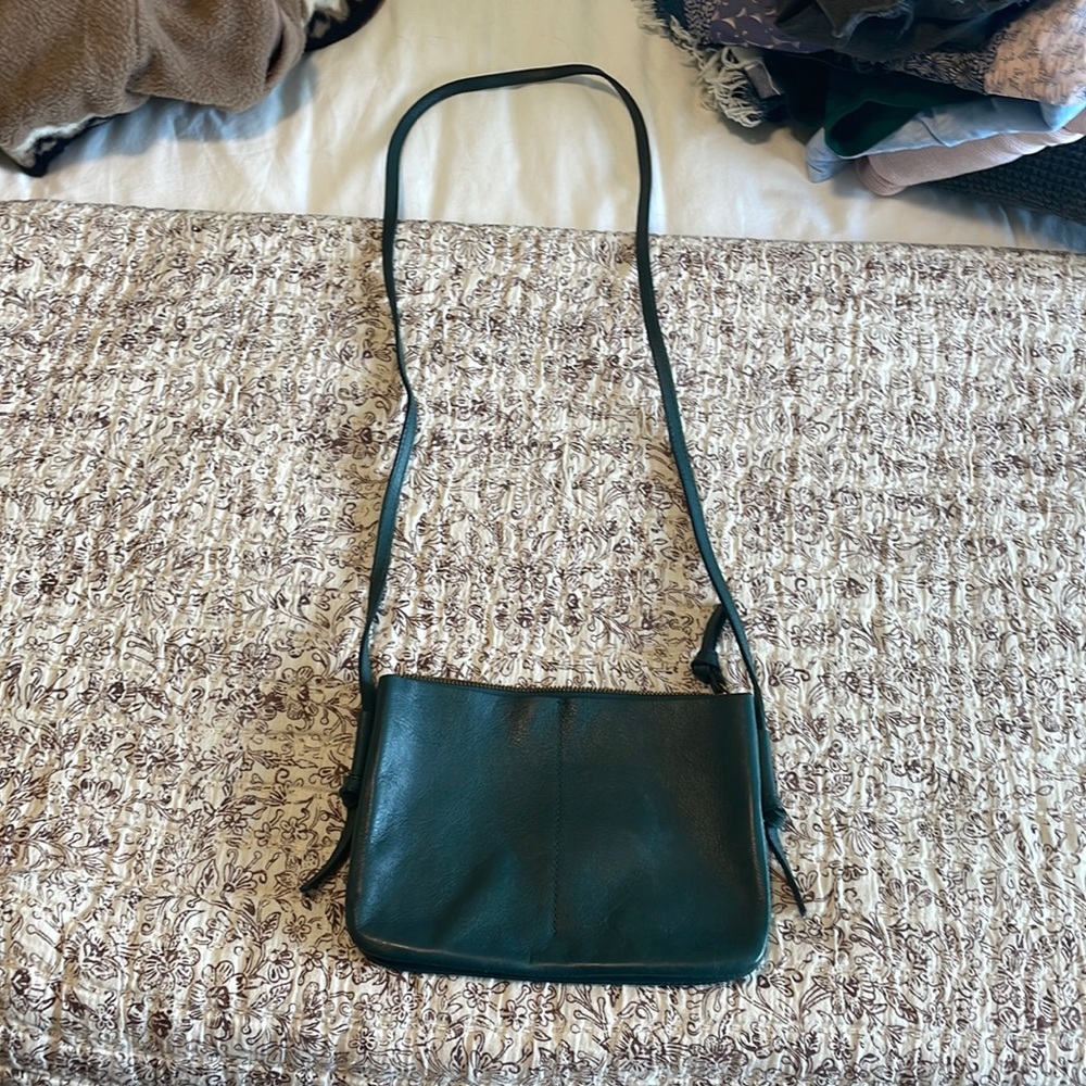 Madewell Cross Body Green Leather Bag